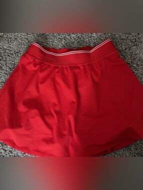 Athleta Red Performance Skirt with Branded Waistband